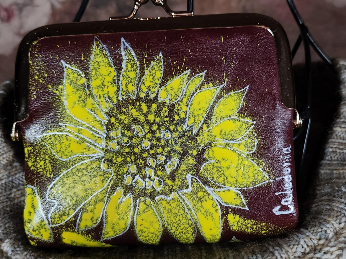 Sunflower Purse (Handpainted)