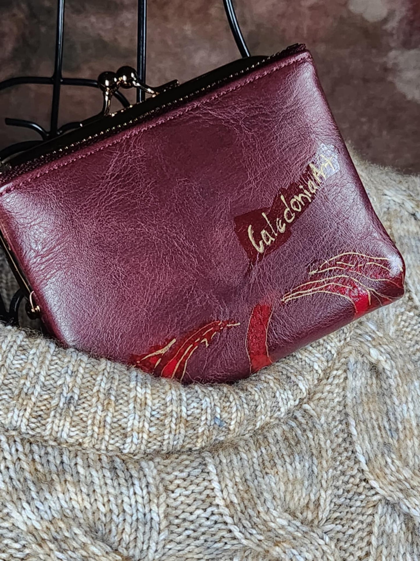 Scottish Thistle Purse (Handpainted)