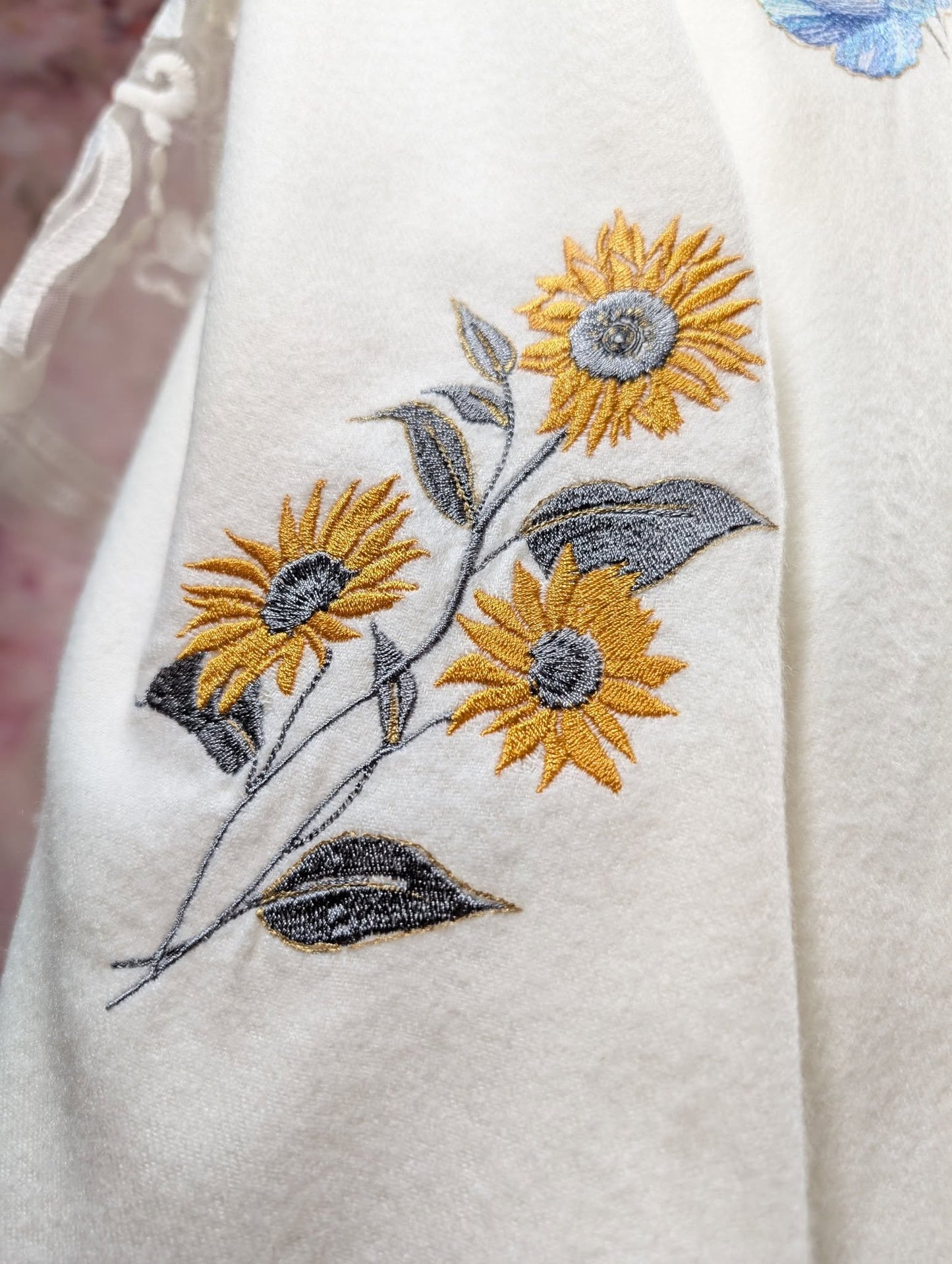 Wedding Scarf (Sunflowers and roses)