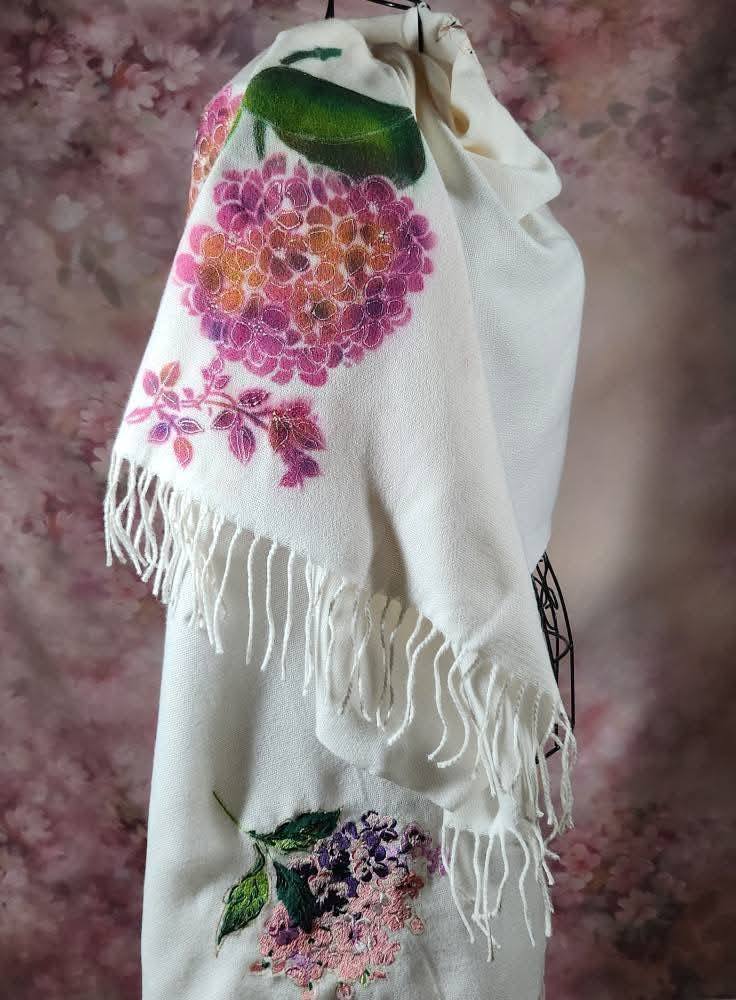 Hydrangea Serenade (Special) cashmere boutique scarf