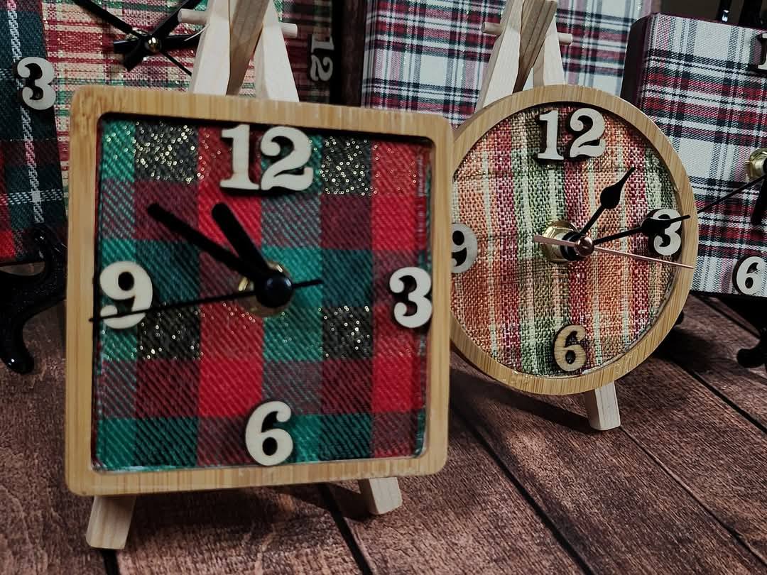 Small Tartan Clock