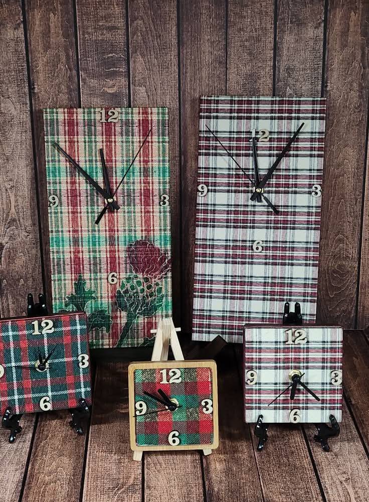 Small Tartan Clock