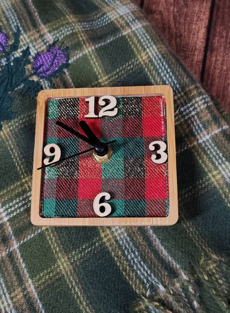 Small Tartan Clock