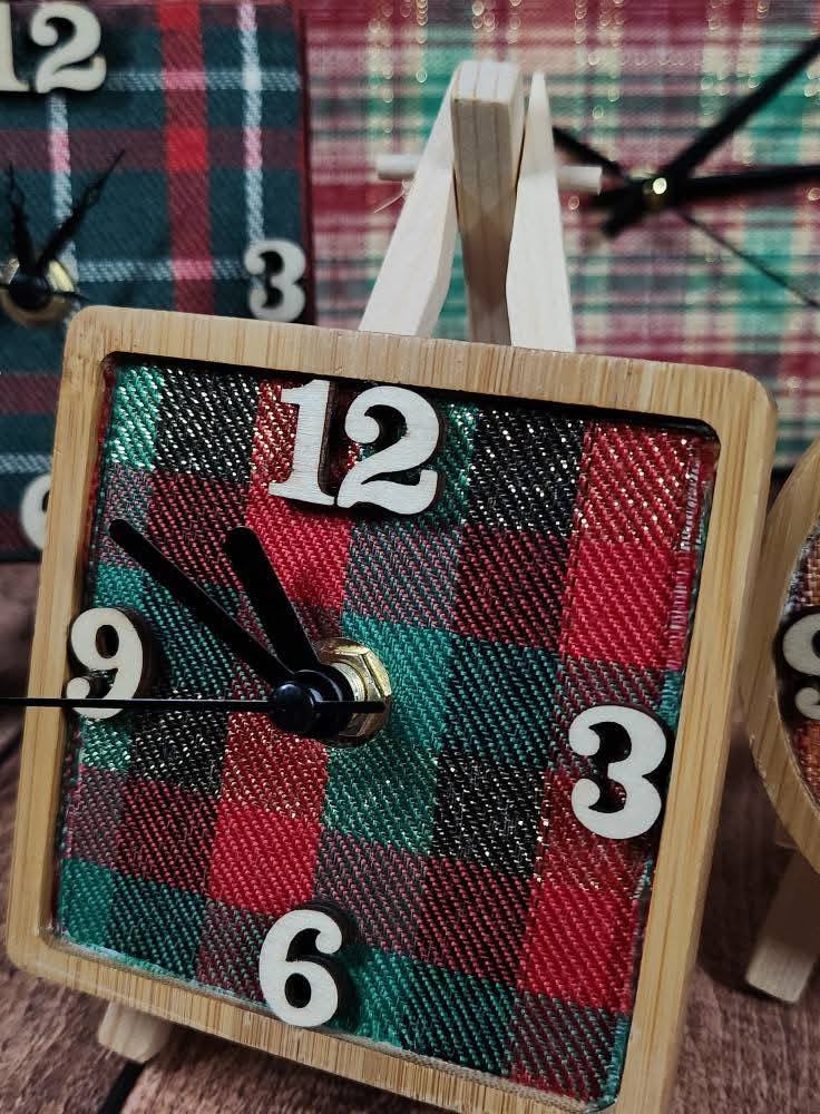 Small Tartan Clock