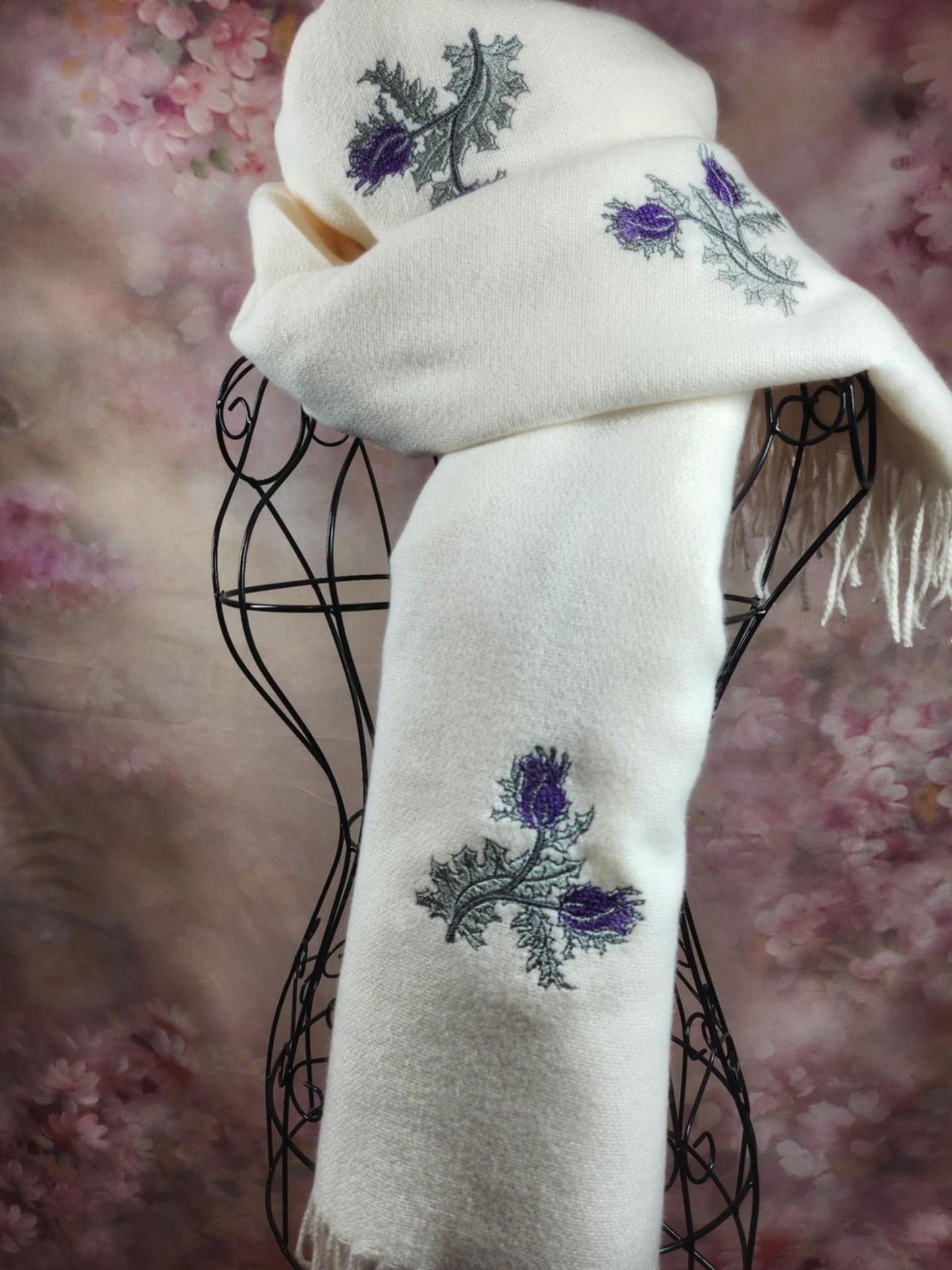 "Snowflake" cashmere Scarf