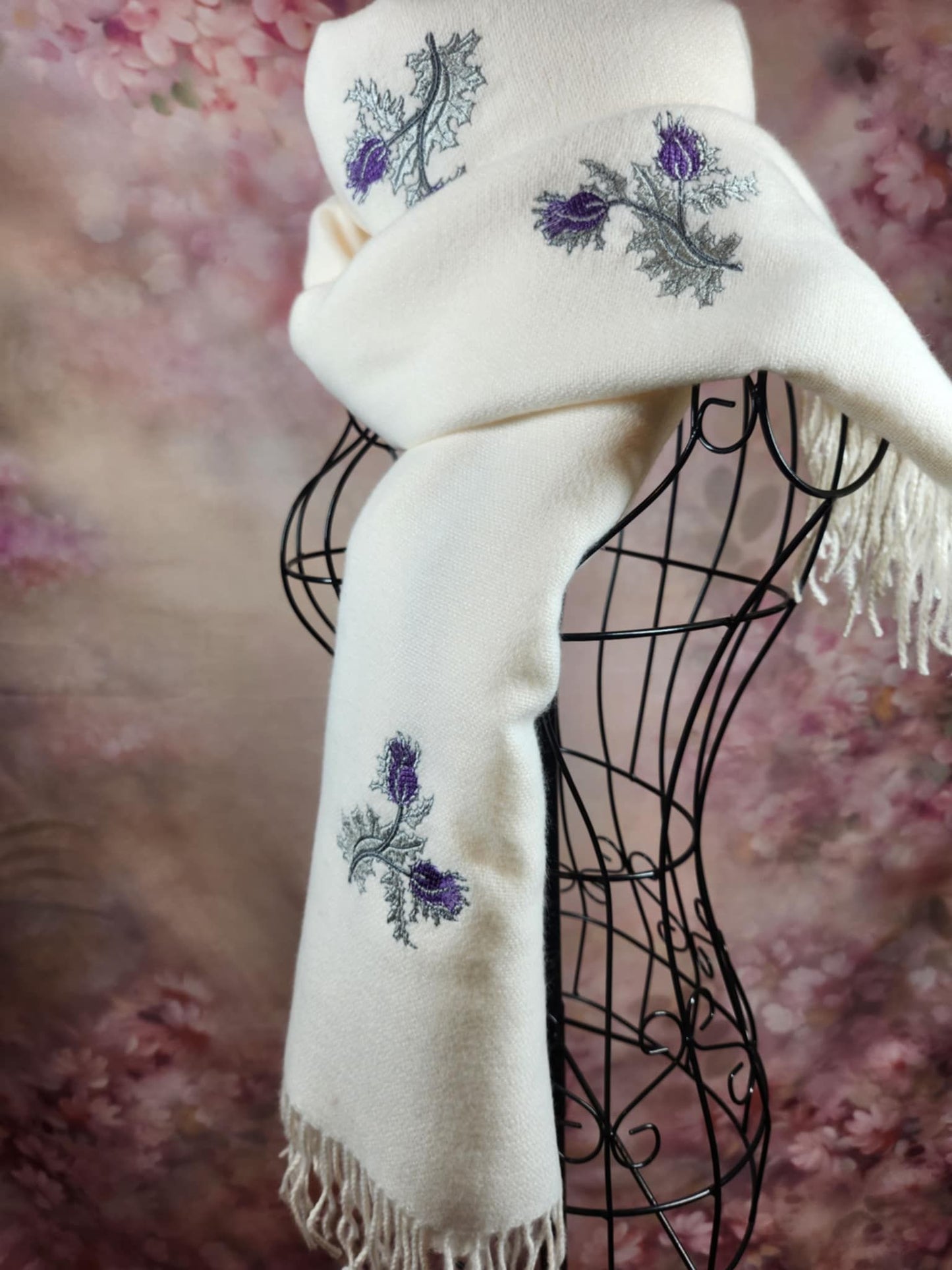 "Snowflake" cashmere Scarf