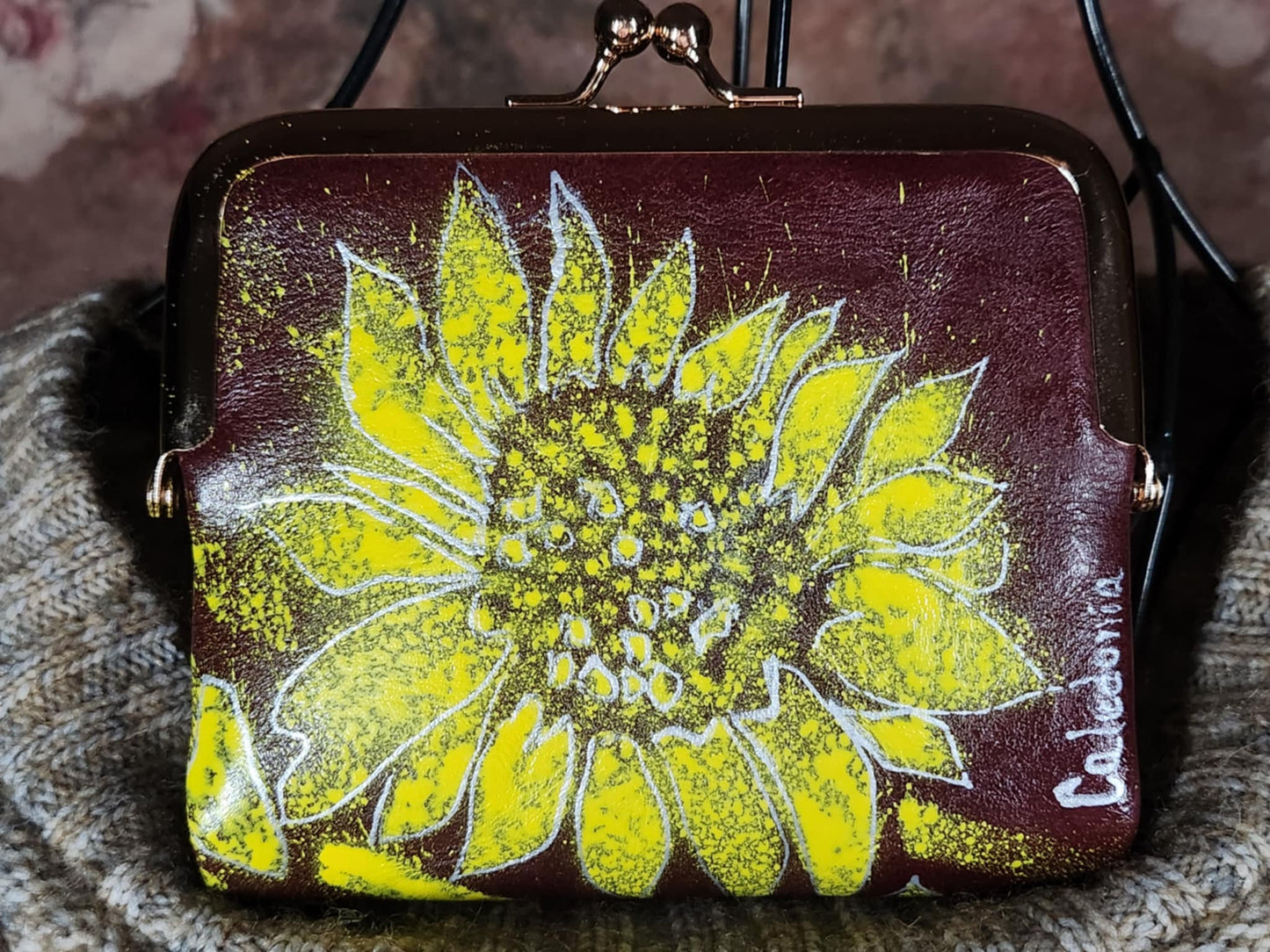 Sunflower Purse (Handpainted)