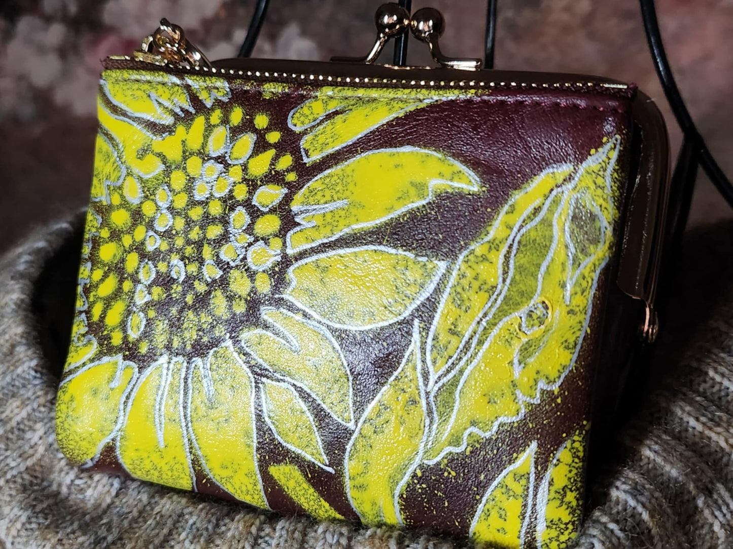 Sunflower Purse (Handpainted)