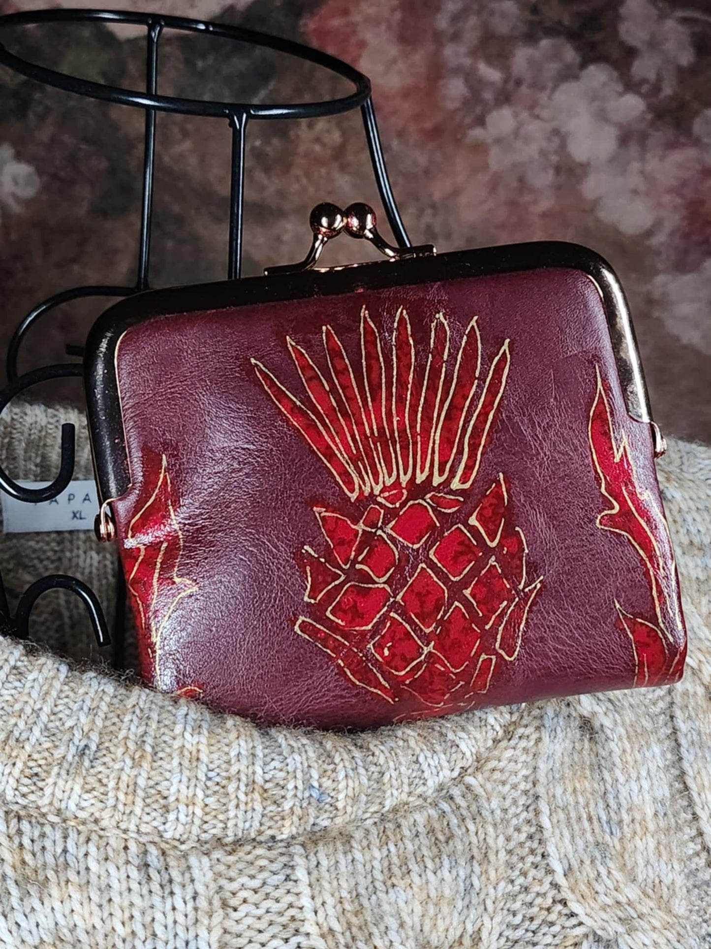 Scottish Thistle Purse (Handpainted)