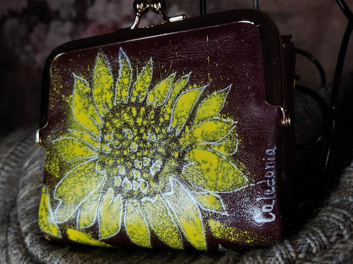 Sunflower Purse (Handpainted)