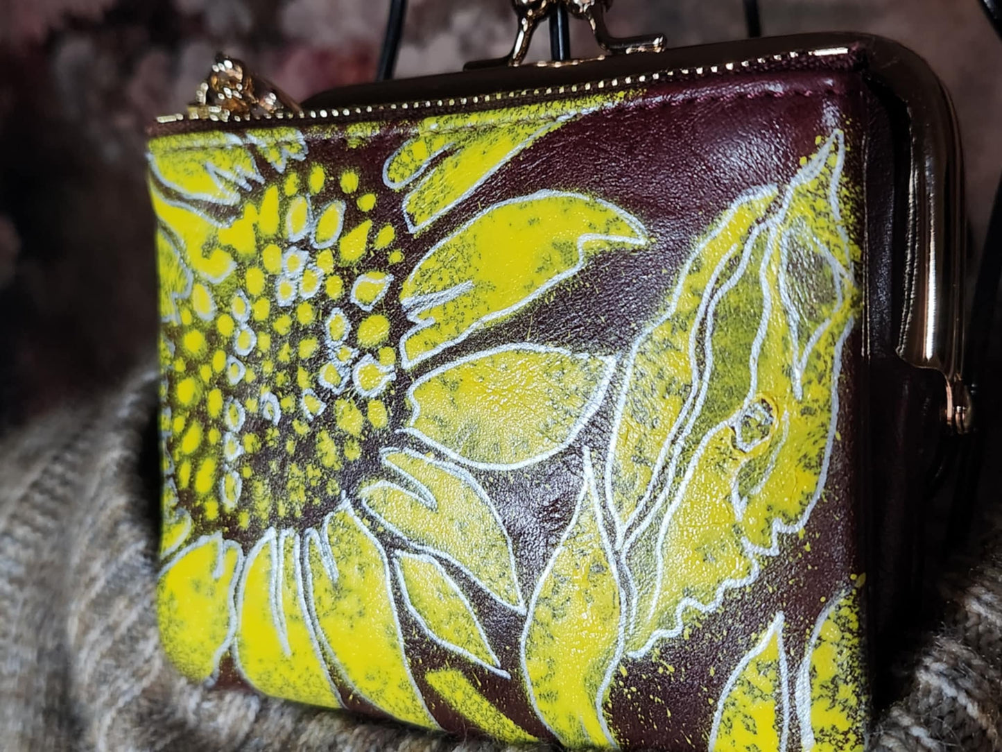 Sunflower Purse (Handpainted)