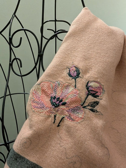 "Scarlet Serenity"luxury cashmere scarf