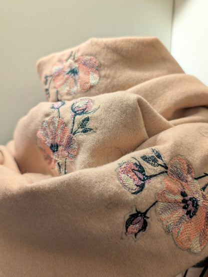 "Scarlet Serenity"luxury cashmere scarf