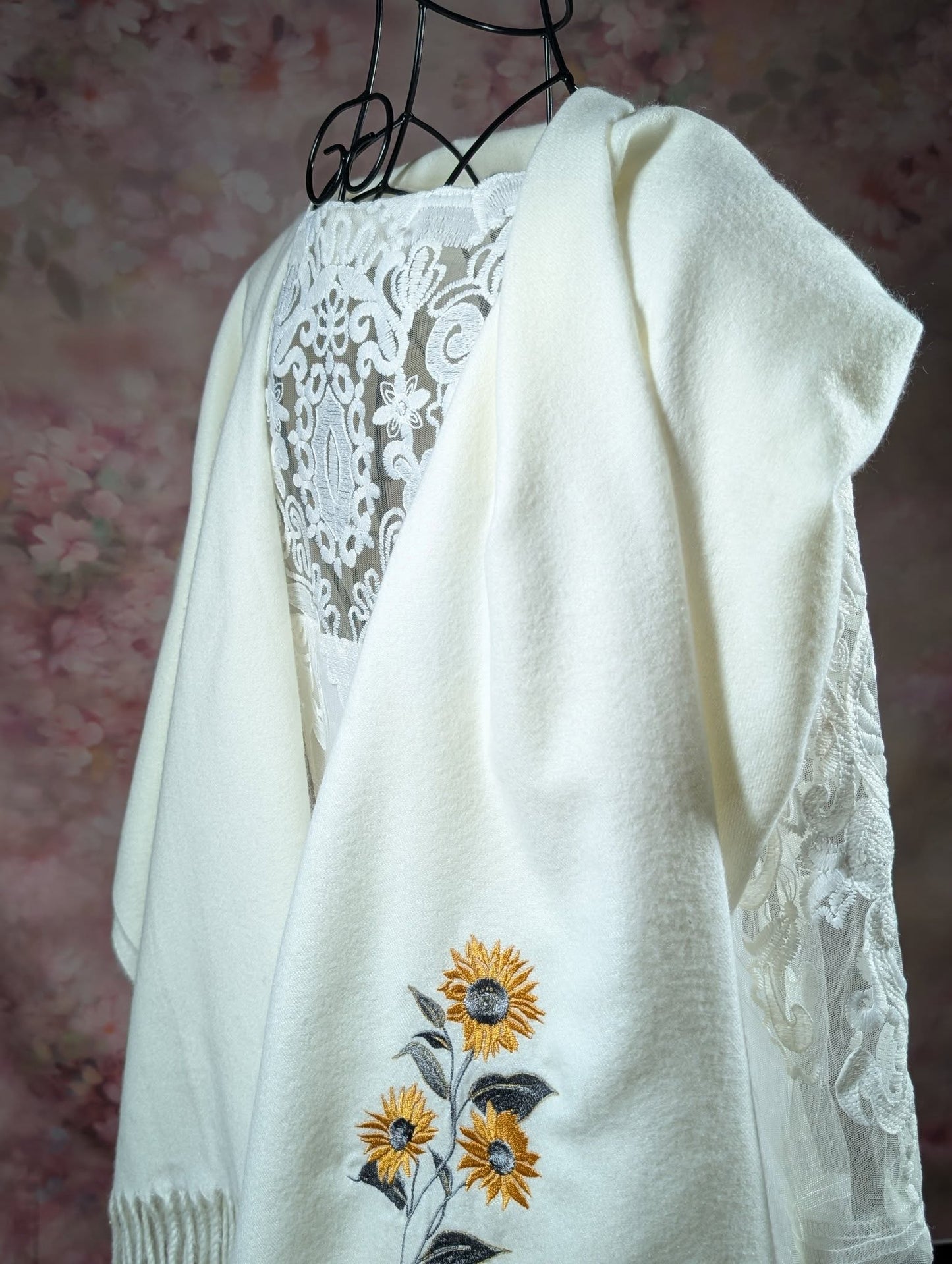 Wedding Scarf (Sunflowers and roses)