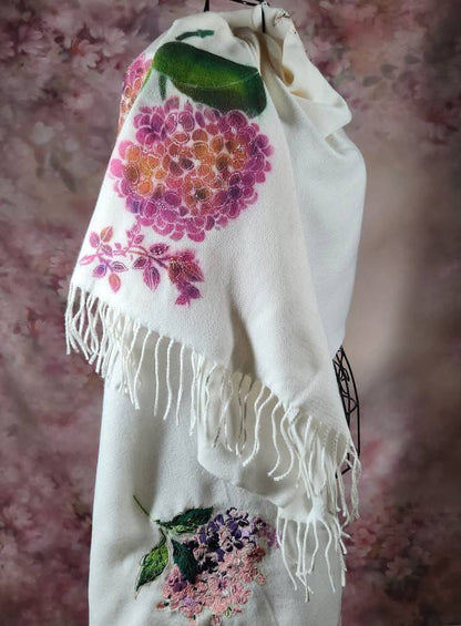 Hydrangea Serenade (Special) cashmere boutique scarf